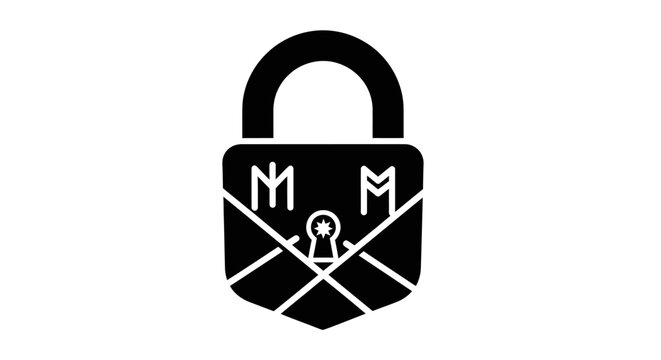 Black padlock on envelope icon.