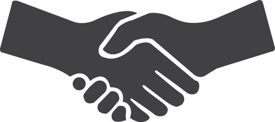 Obraz premium Contemporary silhouette of two hands joining in a handshake