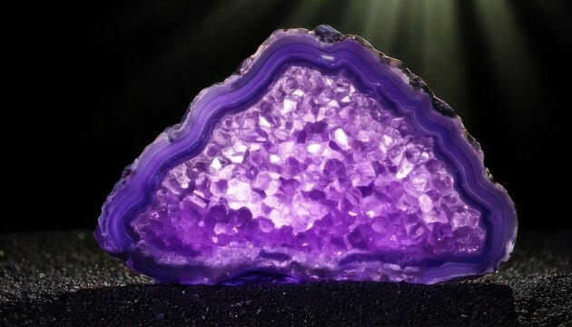 Amethyst Geode - A Stunning Display of Purple Crystal Beauty.