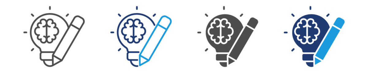 creativity icon set multiple style © Dahlianiqi