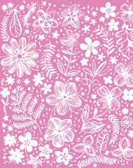 Tropical botanical flowers  with leafs Vintage blue hibiscus flowers, tropical leaves, seamless vector pattern, wallpaper, floral design, botanical art, retro style, nature theme  © Sketch