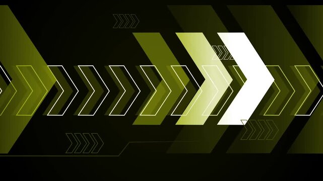 Minimalist chevron arrows abstract technology background animation