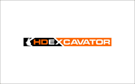 Illustration vector graphic of an excavator vehicle, and heavy equipment for construction logo design