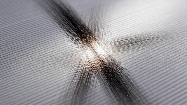 Hand drawn black cross mark on textured white paper background