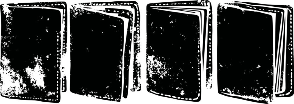 worn vintage books with textured covers old literature, antique paper, rustic reading collection in a row