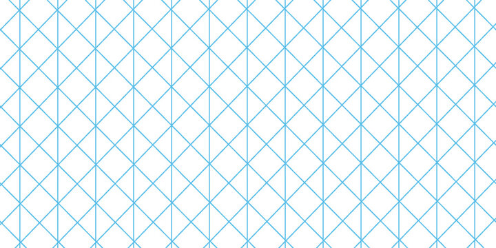 Template isometric grid seamless pattern. Blue isometric grid. Outline isometric graph template background. Vector illustration