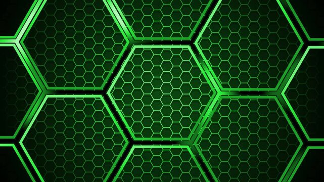 Luxurious dark gold honeycomb hexagon pattern background animation