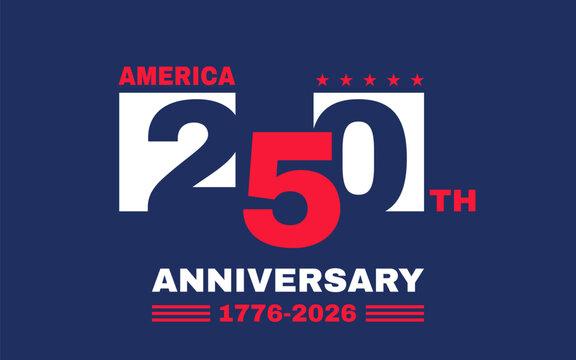 usa america 250 th anniversary celebration banner vector illustration