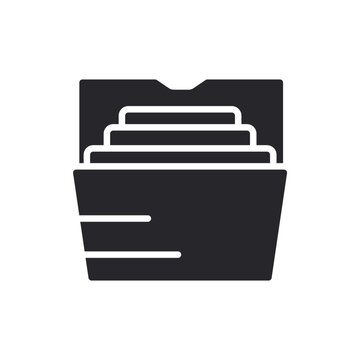 folder icons outline and Flat Style,transparent background