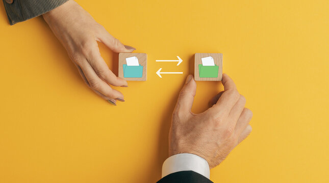 Streamlining secure file exchange and seamless information transfer in a collaborative business environment