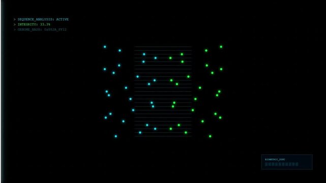 Biometric Sync Abstract Digital DNA Genome Integrity Concept.