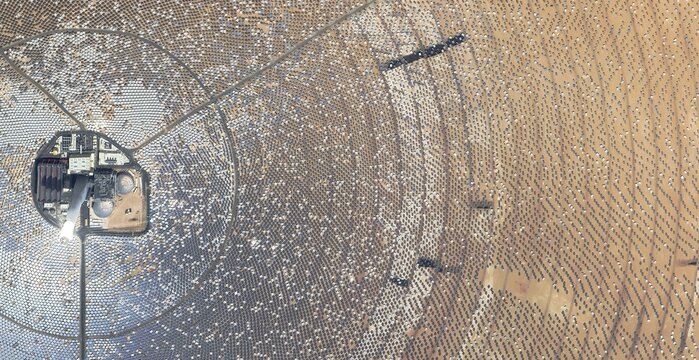 Mohammed bin Rashid Al Maktoum Solar Park Dubai UAE Satellite View