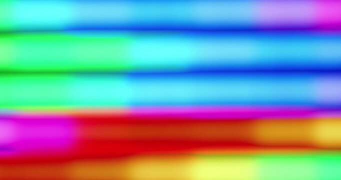 Rainbow Gradient Stripes. An abstract video featuring horizontal multicolored stripes that smoothly blend into each other in gradients.