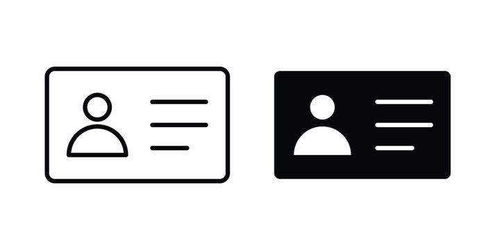 user id icon clip art collection. Editable stroke icons