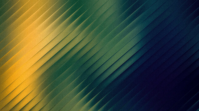 Abstract background with diagonal lines and gradient transition from yellow to dark blue, textured surface design