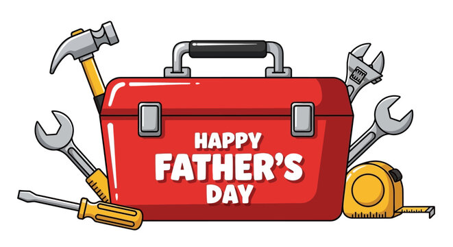 Vector illustration of a professional tool set for repair featuring a toolbox suitcase and equipment icons isolated on a plastic briefcase sign design