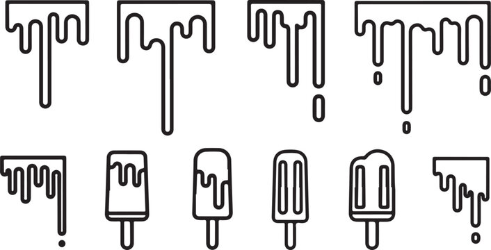Minimalist line art depicting various tools and utensils Vector
