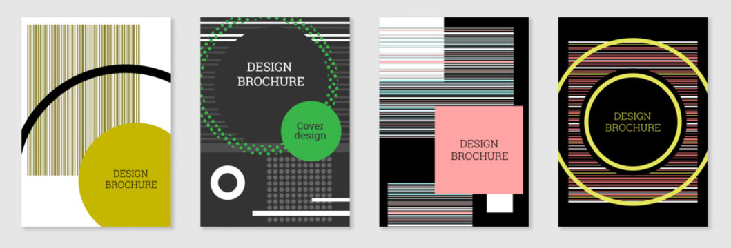 A set of ascetic cover designs, EPS vector
