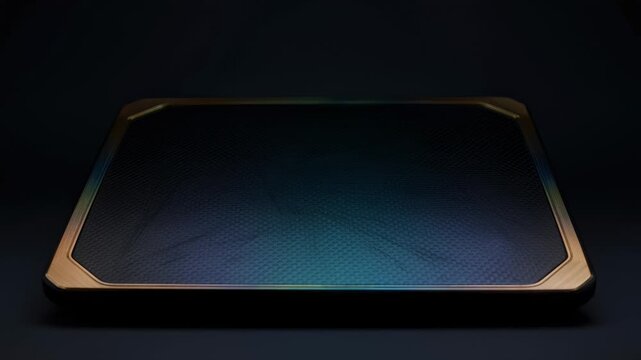 Modern Digital Device With Textured Surface and Metallic Bezel on Dark Background