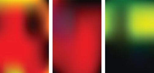 Fototapeta premium Abstract blurred gradient backgrounds colorful soft light set