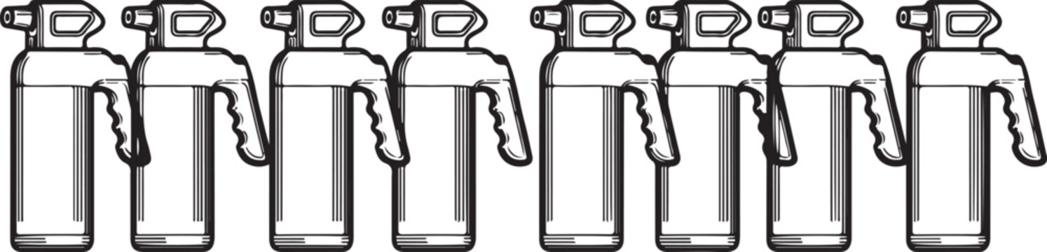 A series of handbags with zipper closures and adjustable straps Vector