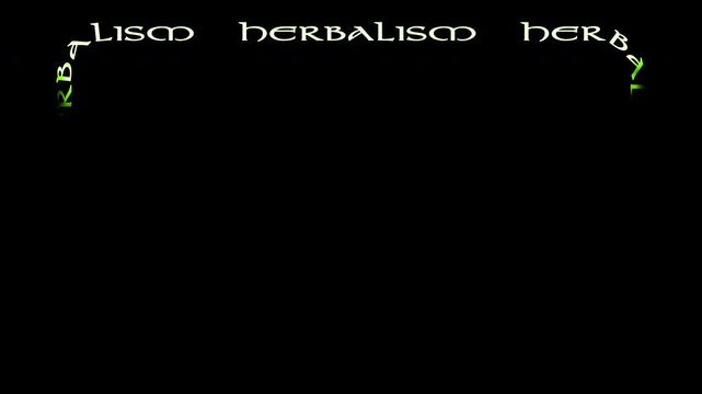 Animation of the words "Fire," "Herbalism," "Ice," "Magic," and "Water" appearing in a flame. Each phrase is represented by its signature color and an additional circular animation of the word.