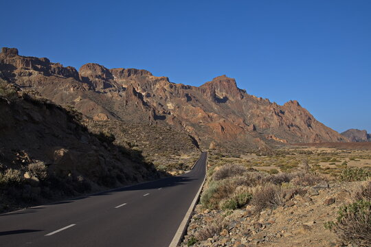 Landscape at Llano de Ucanca in Teide National Park on Tenerife, Canary, Canary Islands, Spain, Europe

