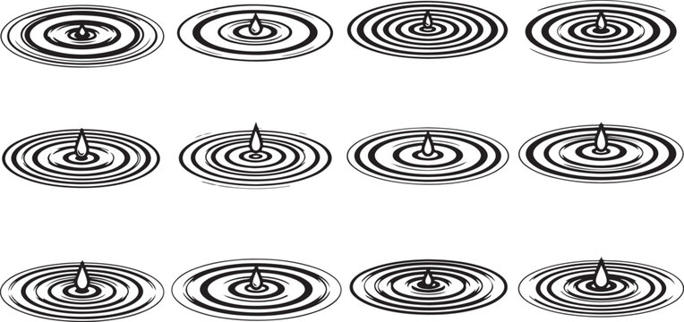 Arrows on spiral patterns illustrating rotational and directional motion Vector