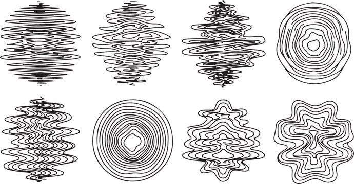 Intricately designed mandala patterns showcasing symmetry and flowing patterns Vector