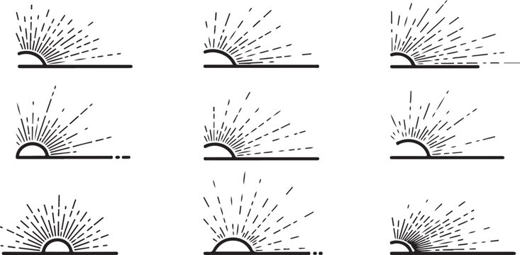 Illustrations of various types of feathers with detailed line art Vector