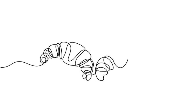 Croissant, pastry, line art, minimalist drawing, food illustration, bakery, black and white