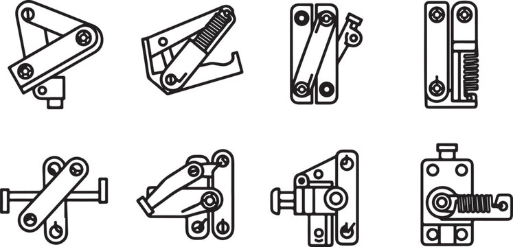 A collection of various mechanical and engineering drafting tools and equipment Vector