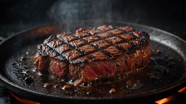 Juicy Grilled Steak with Perfect Grill Marks