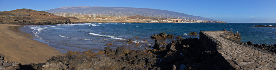Fototapeta premium Coast at Punta de Abona on Tenerife, Canary, Canary Islands, Spain, Europe 