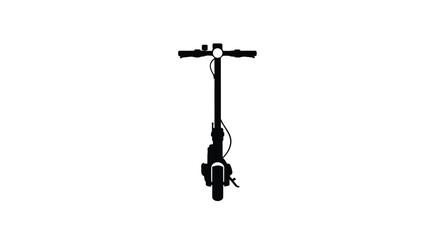 Front view of an electric scooter minimalist black silhouette © MD RIPON