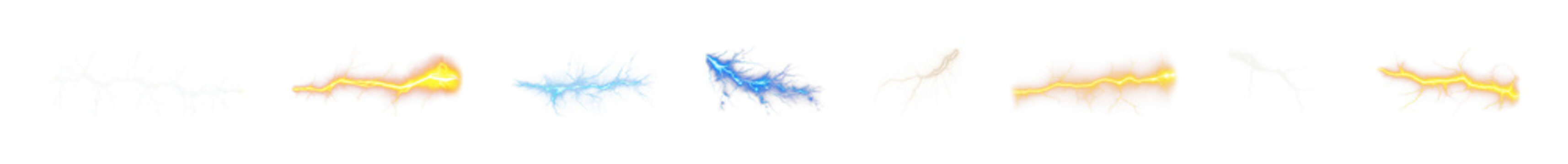 PNG Colorful elemental energy bursts on transparent background