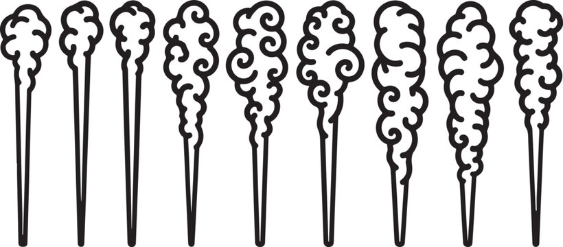 Black and white illustration of a group of skeletal hands reaching upward Vector