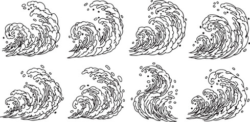 Detailed sketches of a snail showing its shell and body features Vector © Runa