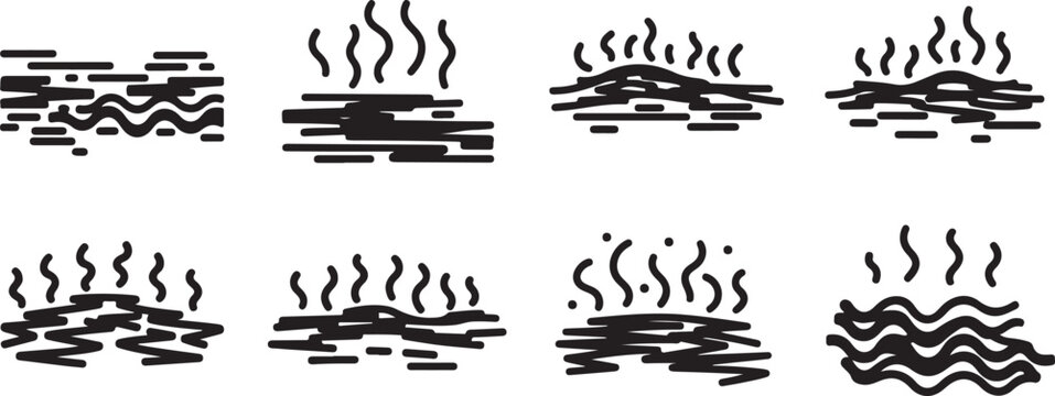 Sketch of various fasteners including screws, bolts, and washers Vector