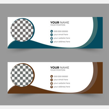 Modern and email signature or email footer template.
