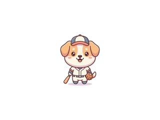 Fototapeta premium Chidi Cute dog baseball. 