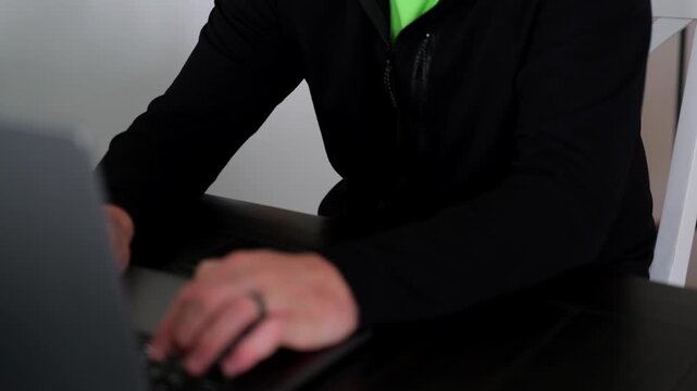 Vibe Coding Software Engineer Developing Billion Dollar Applications at Kitchen Table on Saturday Morning - AI Vibe Coder Concept