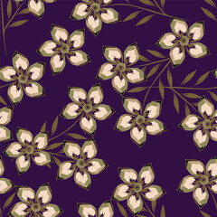 Fototapeta premium Abstract an embossed blooming bright flower motif arrangement all- over textile design illustration digital image printing factory