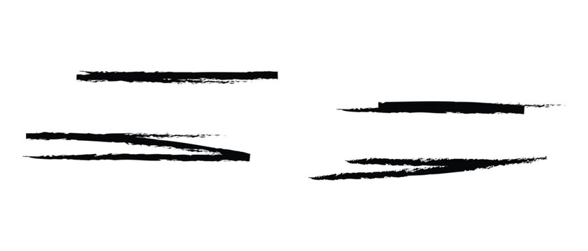 abstract hand drawn black underline design.