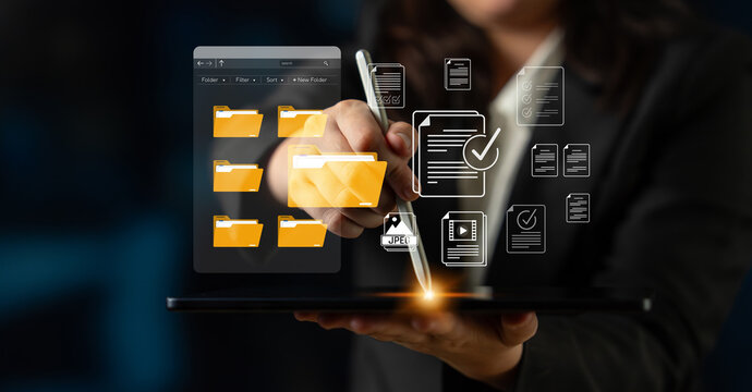 Digital Document Management and Organization with Touchscreen Technology for Efficient Workflow and File Accessibility in Modern Office Environment Sigmoid