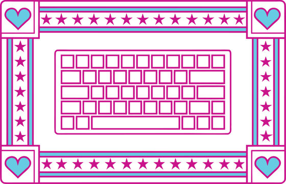 Atari Style Geometric Border Pattern. Retro Arcade Frame Pixel Border Design. Classic Atari Inspired Border Pattern. Vintage Pixel Frame Gaming Border Style. Retro Game Style Decorative Border Frame.