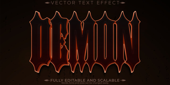 Horror  text effect, editable blood and scary text style