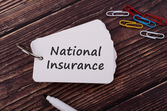 Memo pad with text National Insurance