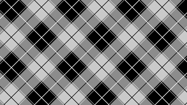 Classic black, gray and white buffalo check seamless pattern with crisp grid lines.