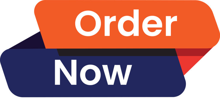Order Now Button Text Design, Call to Action Banner with Modern Typography and UI Style